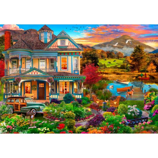 Puzzle Bluebird Casa De Campo Com Jardim de 1000 Peças