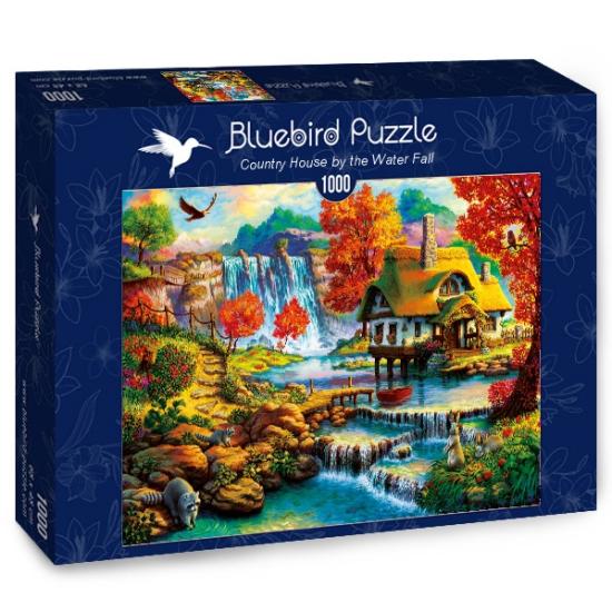 Puzzle Bluebird Casa de campo Pela Cachoeira 1000 Peças