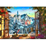 Puzzle Bluebird Mountain Castle 1000 peças