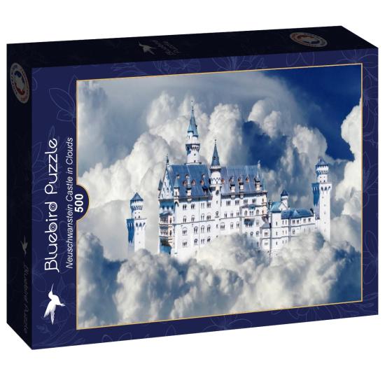 Puzzle Bluebird Castelo Neuschwanstein entre Nuvens 500 peças