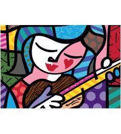 Puzzle Bluebird Girl com guitarra de 1000 peças