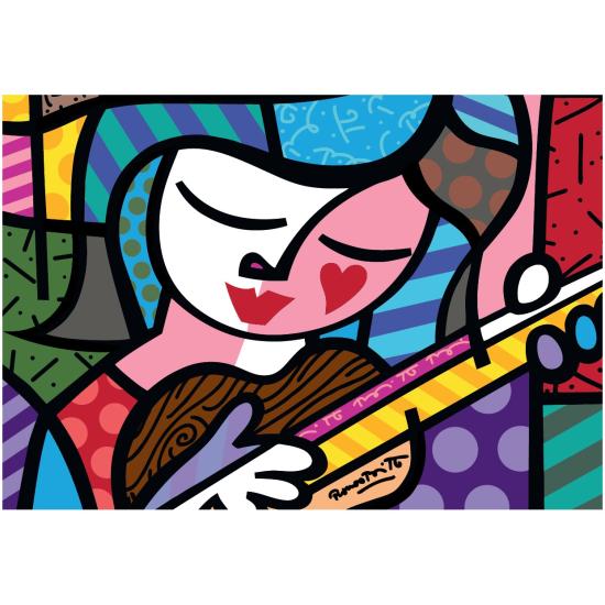 Puzzle Bluebird Girl com guitarra de 1000 peças