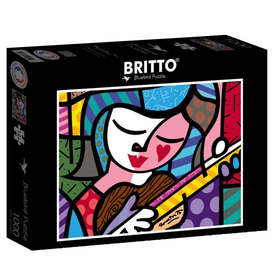 Puzzle Bluebird Girl com guitarra de 1000 peças