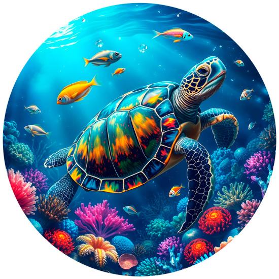 Puzzle Bluebird Redondo Sob O Oceano 501 peças