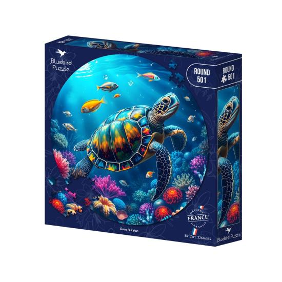 Puzzle Bluebird Redondo Sob O Oceano 501 peças