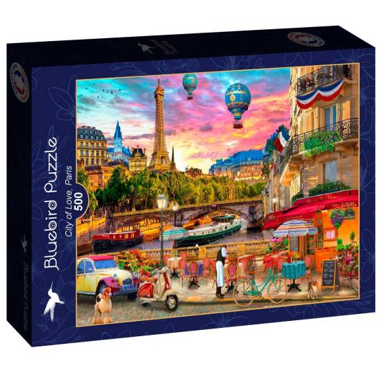 Puzzle Bluebird Cidade do Amor, Paris de 500 peças