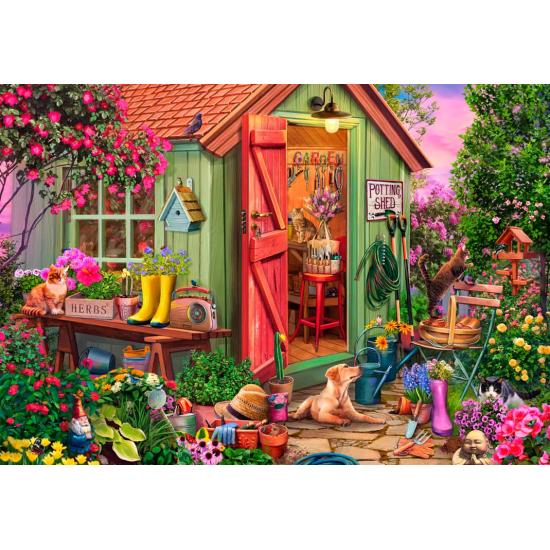 Puzzle Bluebird Estufa De Jardinagem de 1000 Peças