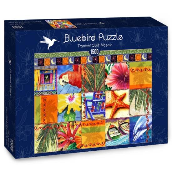 Puzzle de edredão de mosaico tropical de 1500 peças Blueb