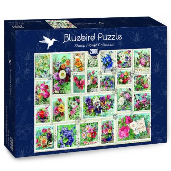 Puzzle Bluebird Coleção de Selos de Flores 2.000 peças
