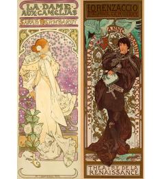 Puzzle Bluebird Collage Alfons Mucha de 500 peças