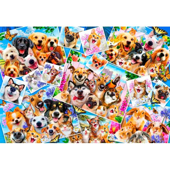Puzzle Bluebird Colagem de Selfies de Animais de Estimação 260P Puzzle Bluebird Colagem de Selfies de Animais de Estimação 260P