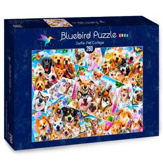 Puzzle Bluebird Colagem de Selfies de Animais de Estimação 260P Puzzle Bluebird Colagem de Selfies de Animais de Estimação 260P