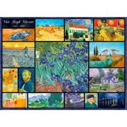 Puzzle Bluebird Colagem de Vincent Van Gogh de 4000 Pçs