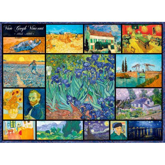Puzzle Bluebird Colagem de Vincent Van Gogh de 4000 Pçs Puzzle Bluebird Colagem de Vincent Van Gogh de 4000 Pçs