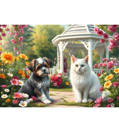 Puzzle Bluebird Companheiros No Jardim de 1000 Peças