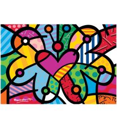 Puzzle Bluebird Butterfly Heart 2000 Peças