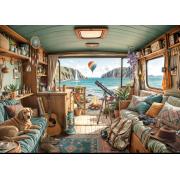 Puzzle Bluebird Costa Camping de 500 peças