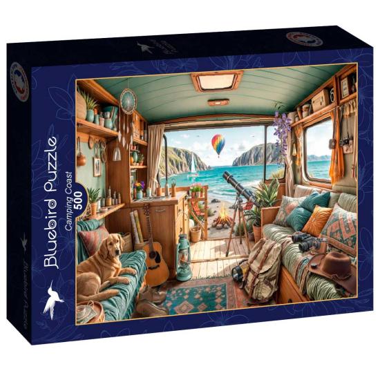 Puzzle Bluebird Costa Camping de 500 peças