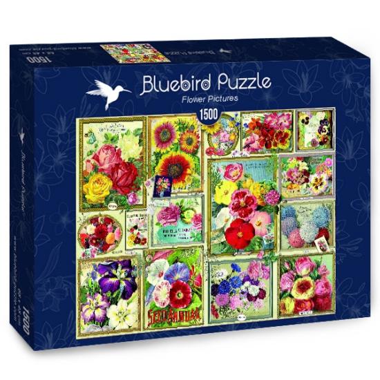 Puzzle Bluebird Imagens de Flores 1500 Peças