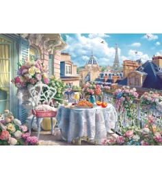 Puzzle Bluebird Café Da Manhã Na Varanda Em Paris de 1000 Peças