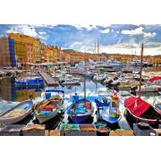 Puzzle Bluebird O Colorido Porto de St Tropez de 1000 Peças
