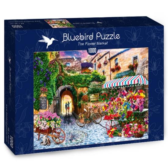Puzzle Bluebird O Mercado das Flores de 1000 peças