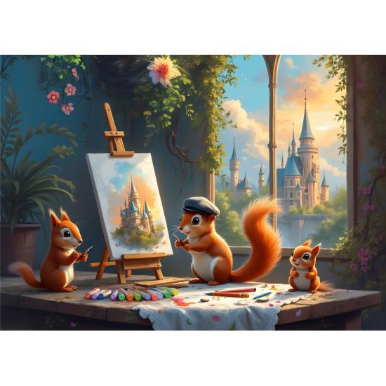 Puzzle Bluebird A Oficina Dos Esquilos de 500 peças