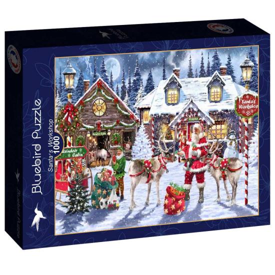Puzzle Bluebird Oficina do Papai Noel de 1000 Peças
