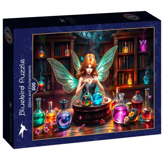 Puzzle Bluebird Elixires E Encantamentos de 500 peças