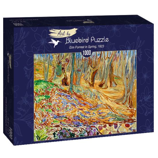 Puzzle Bluebird Elm Forrest na primavera de 1000 peças