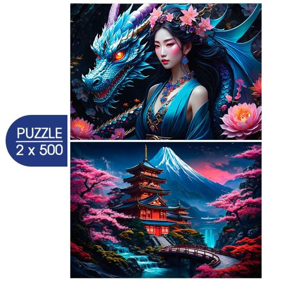 Puzzle Bluebird Espírito Japonês 2x500 Peças
