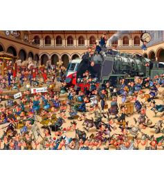 Puzzle Bluebird Estação de Trem Francesa de 3000 Peças
