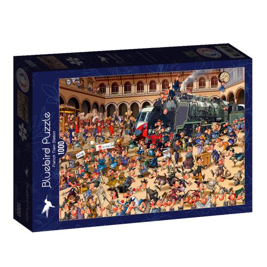 Puzzle Bluebird Estação de trem francesa 1000 peças Puzzle Bluebird Estação de trem francesa 1000 peças
