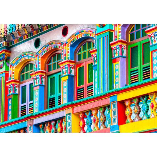 Puzzle Bluebird Fachada Colorida, Singapura 1000 peças