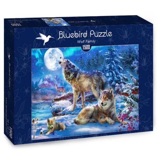 Puzzle Bluebird Família de lobos no inverno 1500 peças