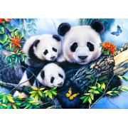 Puzzle Bluebird Família Panda de 1000 peças