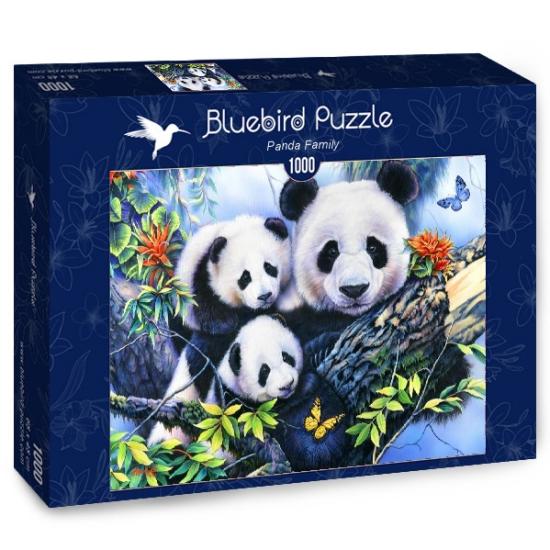 Puzzle Bluebird Família Panda de 1000 peças