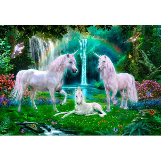 Puzzle Bluebird Rainbow Unicorn Family 260 peças