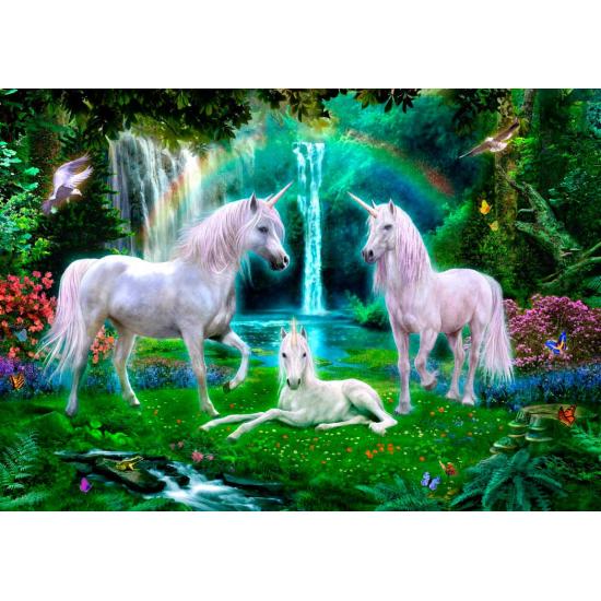 Puzzle Bluebird Rainbow Unicorn Family 1000 peças Puzzle Bluebird Rainbow Unicorn Family 1000 peças