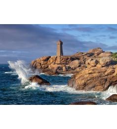 Puzzle Bluebird Farol de Ploumanach Bretanha Francesa 1000 Peças