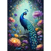 Puzzle Bluebird Flores e Pavão de 500 peças