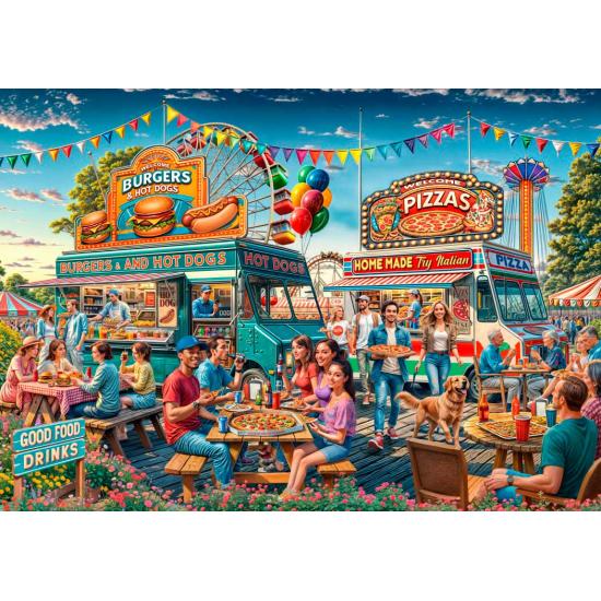 Puzzle Bluebird Food Trailers 2000 Peças Puzzle Bluebird Food Trailers 2000 Peças
