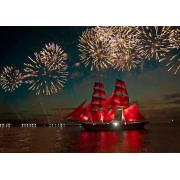 Puzzle Bluebird Fogos de Artifício em um Veleiro 500 peças