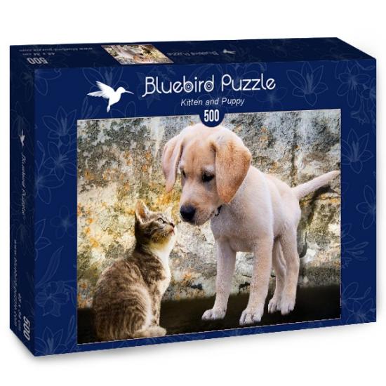 Puzzle Bluebird Gatinho e Cachorrinho 500 Peças