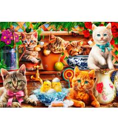 Puzzle Bluebird Gatinhos no Galpão de Vasos 3000 Peças