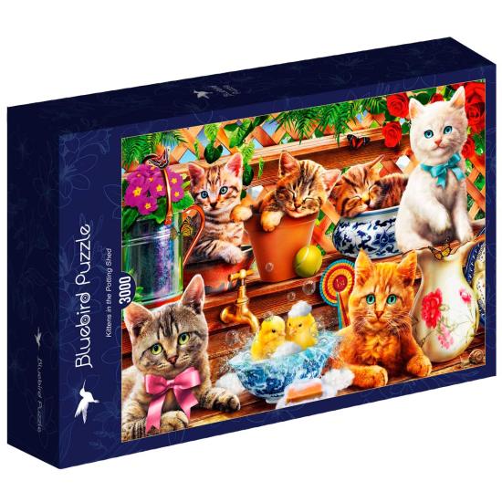 Puzzle Bluebird Gatinhos no Galpão de Vasos 3000 Peças