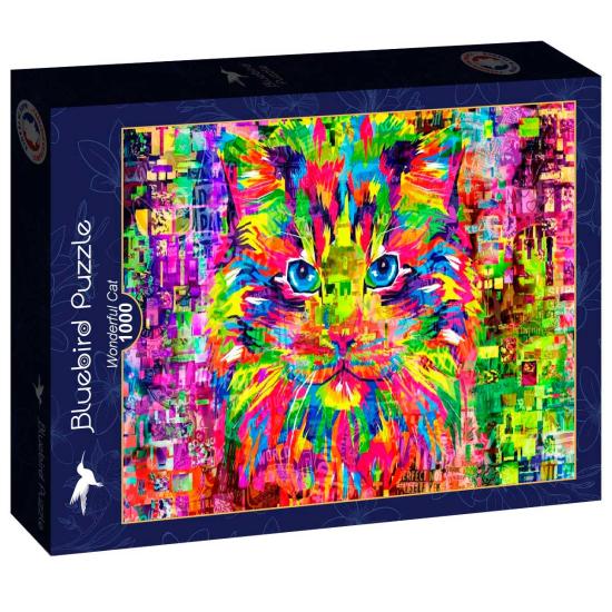 Puzzle Bluebird Gato Colorido 1000 peças