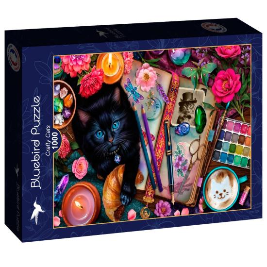 Puzzle Bluebird Gatos Artistas de 1000 Peças