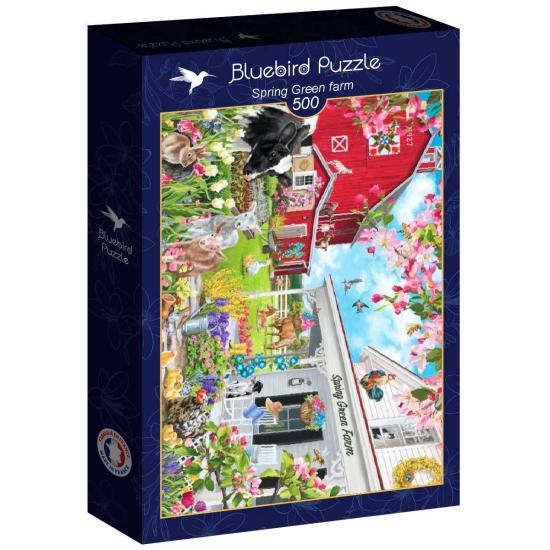 Puzzle Bluebird Fazenda Spring Green de 500 peças
