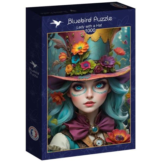 Puzzle Bluebird Senhora com um Chapéu 1000 peças Puzzle Bluebird Senhora com um Chapéu 1000 peças